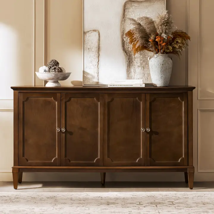 Jane 4-Door Sideboard in walnut finish